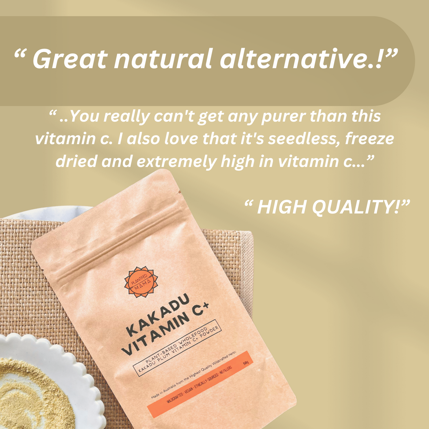 Premium Kakadu Vitamin C+ I Organic & Wildcrafted